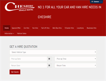 Tablet Screenshot of cheshirevehiclerental.co.uk